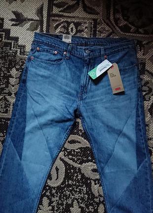 Брендові фірмові стрейчеві джинси levi's 512 slim taper,нові з бірками,оригінал з сша,розмір 36/34.3 фото