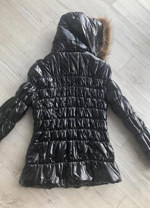 Суперская куртка с водооталкивающим лаковым покрытием и натуральным мехом р. м-l3 фото