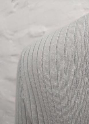 Globus елегантний силуетний кардиган з кашеміру та шовку в рубчик ніжного кольору лазуревого4 фото