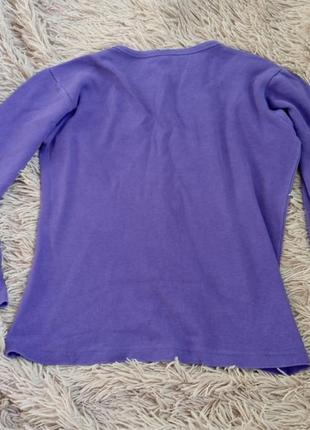 Кофта кофточка реглан верх от пижамы фиолетовая фіолетова ah sahin с узорами сердцем сердечком4 фото