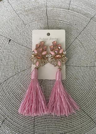 Серьги кисти камни стразы со стразами с камнями зара zara кульчики сережки