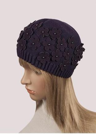 Женская шапка wh-302 - слива