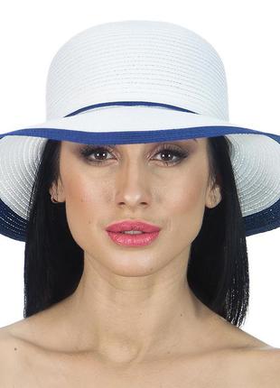 Женская шляпа del mare - 044-02.05 белый+синий