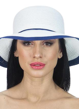 Женская шляпа del mare - 044-02.05 белый+синий