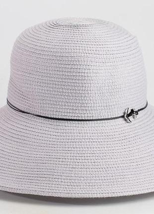 Летняя шляпа del mare с декором в морском стиле серая 165.062 фото