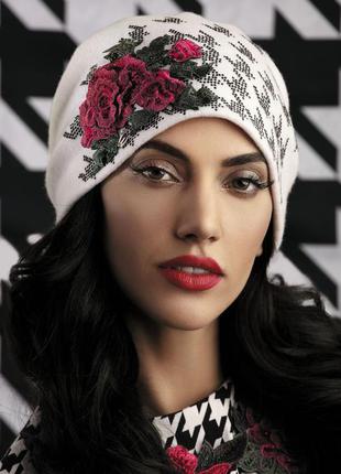 Модная женская шапка "сюзанна" - 000 белый