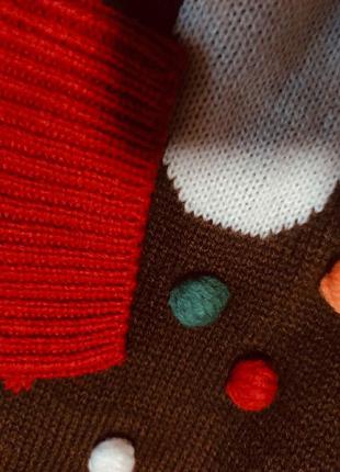 Теплий новорічний,різдвяний светр кекс5 фото