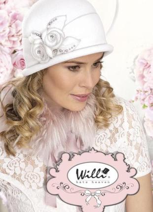 Женственная шляпка из валяной шерсти "камира" (kamira) 890 фиалка