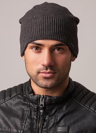 Мужская шапка premium uni - 146505
