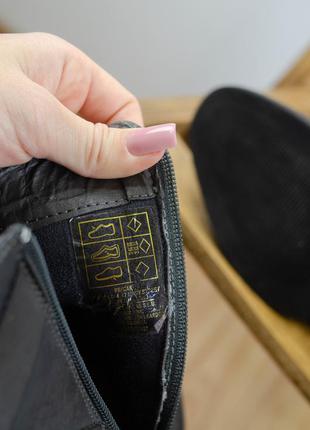 Primark красивые темно серые деми ботинки на блочном каблуке, полу сапоги (23 см)8 фото