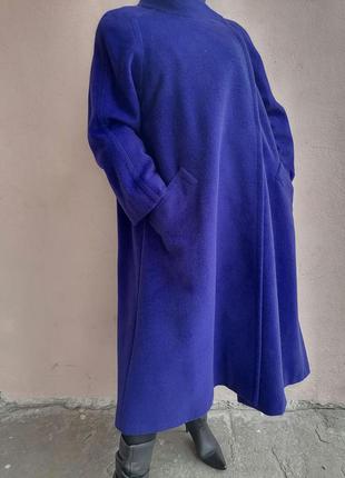 Пальто шикарное винтаж  кутюр шелк и шерсть ламы