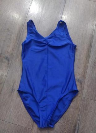 Англія!фірмовий синій спортивний купальник, для танців на 10-12 років, ріст 146-152 см