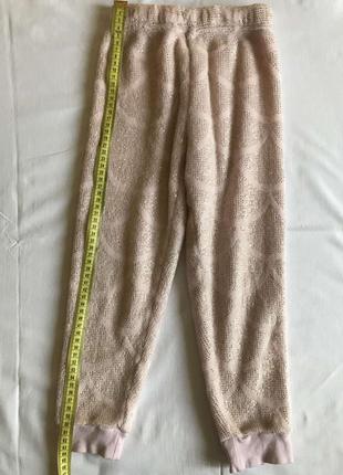 Флисовые штаны 4-5 лет розовые с блестками