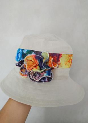 Женская летняя шляпка "сюзет" - 1806 бежевый2 фото