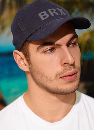 Бейсболка чоловіча з об'ємним лого «brx» - 1375 сірий