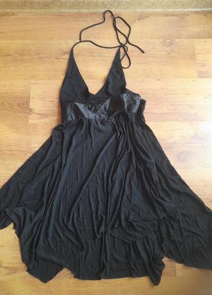 Платье марки rise, р. m_l. винтаж с открьітой спинкой и юбкой плиссе.1 фото