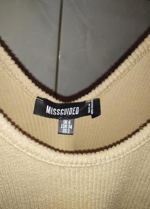 Боди в рубчик missguided, розмер xs-s3 фото