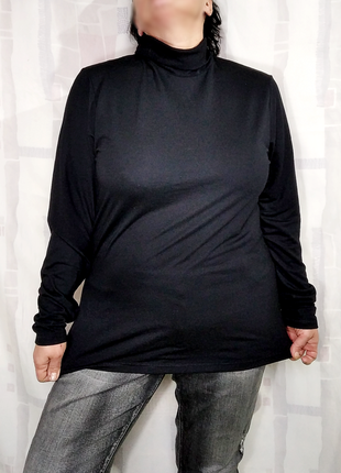 Чорний гольф з тонкого трикотажу, унісекс