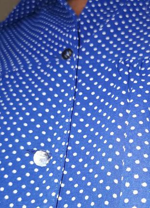 Японська вінтажна блуза aoyama в горох горошок зі складками рукав об'ємний ліхтарик сорочка6 фото