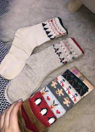 Шкарпетки набір комплект високі новорічні різдвяні дні тижня5 фото