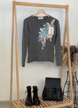 Ошатний джемпер светр з об'ємною аплікацією monte cervino🇮🇹3 фото