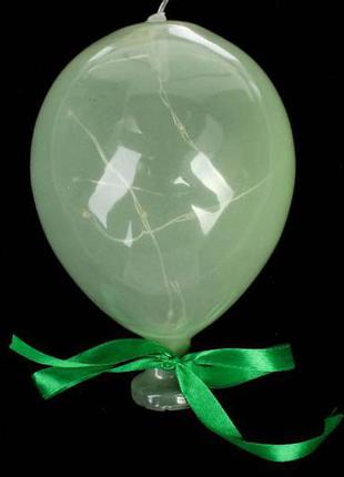 Стеклянная подвесной декор шар зеленый 22 см2 фото