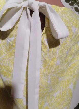 Льняная блузка с бантом сзади6 фото