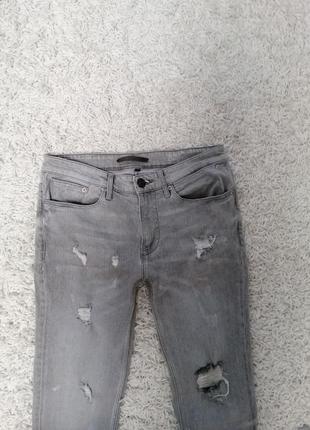 Забирай! стильные рваные мужские джинсы скинни river island 28/34 в прекрасном состоянии2 фото
