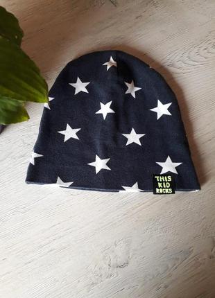 Красивая шапочка в звезды от h&amp;m. размер указан 86 / 92см. будет больше.