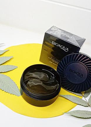 ⚫ патчи  bioaqua c кристаллами черного жемчуга  корейская косметика азиатская маска для лица глаз биоаква