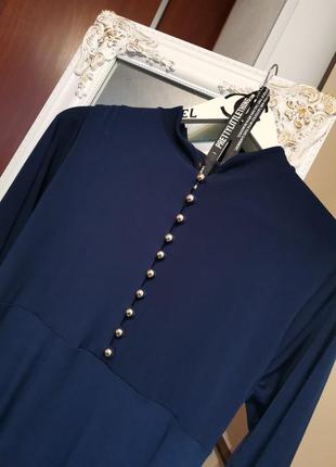 Ліквідація 🎉шикарне синє плаття максі в стилі вінтаж 11595 фото