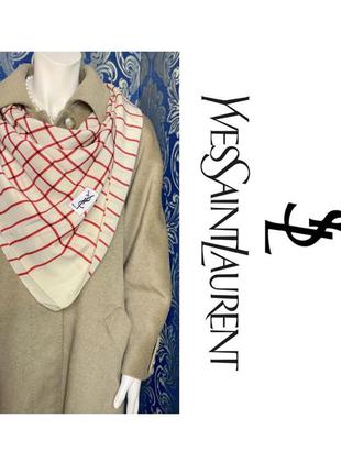 Винтажный шарф yves saint laurent/платок ysl оригинал