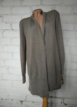 Кардиган/накидка распашной шерстяной меринос/s-m