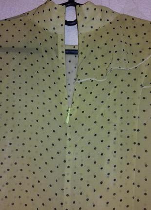 Романтичная блузка в горошек с рюшами / блуза с длинными рукавами8 фото