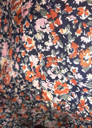 Женская блуза 100% модал, штапель летняя легкая блузка в мелкий цветок, большой размер, батал.10 фото
