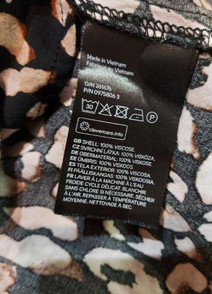 Коротке плаття халат c запахом з м'якої віскозної тканини леопардовий принт h&m9 фото