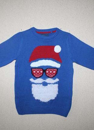 Классный новогодний свитер next для мальчика4 фото
