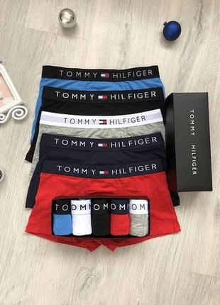 Набор мужских трусов tommy hilfiger комплект нижнего белья 5 штук в упаковке