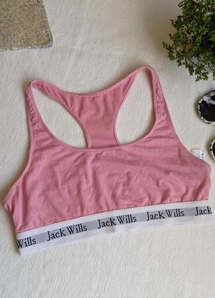 Розовый хлопковый топ jack wills 108 фото