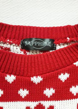 Бесподобное вязаное платье в новогодний принт sapphire3 фото