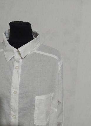 Базовая белоснежная  рубашка (индийский 100%-котон) blanche porte5 фото