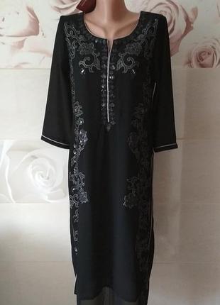 Натуральное платье туника lakshita (индия) новое с биркой