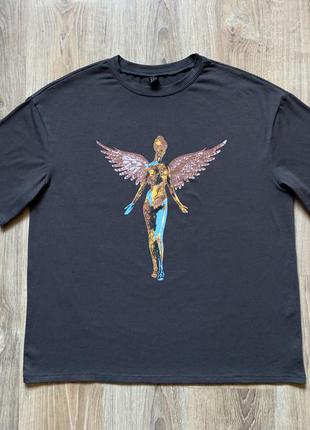Чоловіча бавовняна футболка з принтом nirvana