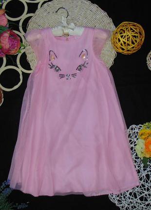 Нарядное фатиновое платье "кошка"1 фото