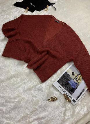 Теракотовий кардиган шерсть, мохер