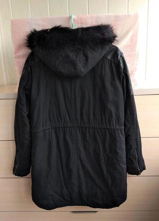 40-42р. стёганая куртка-парка с кожаными вставками esmara2 фото