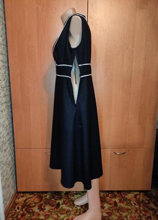 Шикарное льняное платье, лен, из льна пог-55 см6 фото