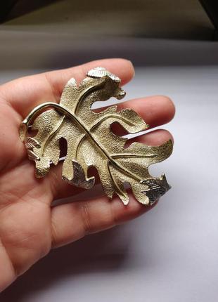 Брошка вінтажна лист sarah coventry велика