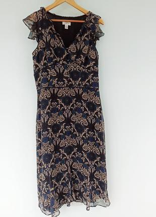 Шовкова сукня міді з підкладкою