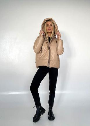 Куртка з еко шкіри❄️